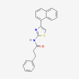 molecular formula C22H18N2OS B3732865 N-[4-(1-naphthyl)-1,3-thiazol-2-yl]-3-phenylpropanamide CAS No. 5687-21-8