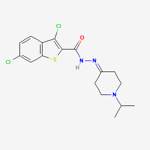 molecular formula C17H19Cl2N3OS B3732902 3,6-dichloro-N'-(1-isopropyl-4-piperidinylidene)-1-benzothiophene-2-carbohydrazide 