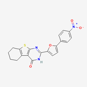 molecular formula C20H15N3O4S B3732922 2-[5-(4-nitrophenyl)-2-furyl]-5,6,7,8-tetrahydro[1]benzothieno[2,3-d]pyrimidin-4(3H)-one CAS No. 5954-54-1