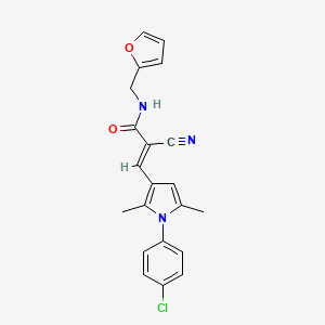 molecular formula C21H18ClN3O2 B3732930 3-[1-(4-chlorophenyl)-2,5-dimethyl-1H-pyrrol-3-yl]-2-cyano-N-(2-furylmethyl)acrylamide 