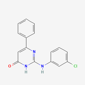 2-[(3-chlorophenyl)amino]-6-phenyl-4(3H)-pyrimidinone
