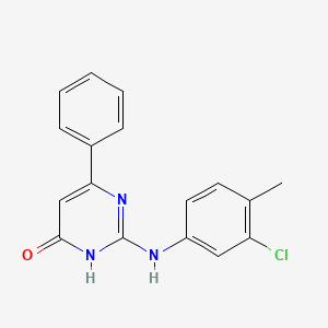 molecular formula C17H14ClN3O B3732957 2-[(3-chloro-4-methylphenyl)amino]-6-phenyl-4(3H)-pyrimidinone 