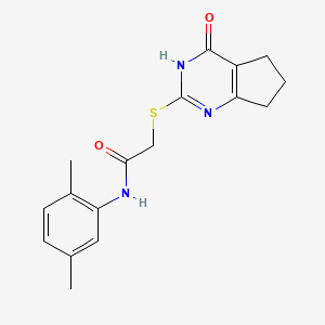 molecular formula C17H19N3O2S B3732967 N-(2,5-dimethylphenyl)-2-[(4-oxo-4,5,6,7-tetrahydro-3H-cyclopenta[d]pyrimidin-2-yl)thio]acetamide 