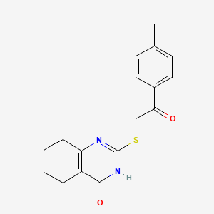 molecular formula C17H18N2O2S B3732974 2-{[2-(4-methylphenyl)-2-oxoethyl]thio}-5,6,7,8-tetrahydro-4(3H)-quinazolinone 