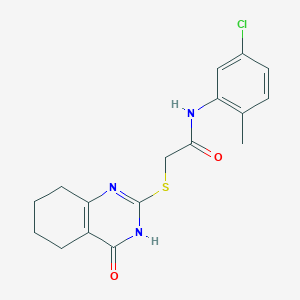 molecular formula C17H18ClN3O2S B3732989 N-(5-chloro-2-methylphenyl)-2-[(4-oxo-3,4,5,6,7,8-hexahydro-2-quinazolinyl)thio]acetamide 