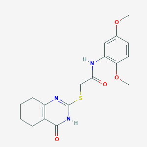 molecular formula C18H21N3O4S B3732994 N-(2,5-dimethoxyphenyl)-2-[(4-oxo-3,4,5,6,7,8-hexahydro-2-quinazolinyl)thio]acetamide 