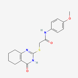 molecular formula C17H19N3O3S B3732997 N-(4-methoxyphenyl)-2-[(4-oxo-3,4,5,6,7,8-hexahydro-2-quinazolinyl)thio]acetamide 