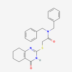 molecular formula C24H25N3O2S B3733006 N,N-dibenzyl-2-[(4-oxo-3,4,5,6,7,8-hexahydro-2-quinazolinyl)thio]acetamide 