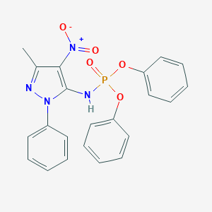 diphenyl 4-nitro-3-methyl-1-phenyl-1H-pyrazol-5-ylamidophosphate