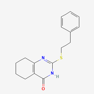 molecular formula C16H18N2OS B3733033 2-[(2-phenylethyl)thio]-5,6,7,8-tetrahydro-4(3H)-quinazolinone 