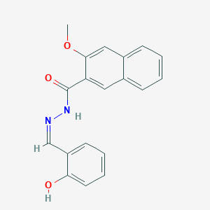 molecular formula C19H16N2O3 B3733040 N'-(2-hydroxybenzylidene)-3-methoxy-2-naphthohydrazide 