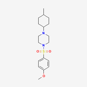 molecular formula C18H28N2O3S B3733043 1-[(4-methoxyphenyl)sulfonyl]-4-(4-methylcyclohexyl)piperazine 
