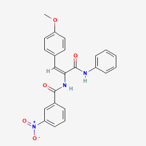 molecular formula C23H19N3O5 B3733057 N-[1-(anilinocarbonyl)-2-(4-methoxyphenyl)vinyl]-3-nitrobenzamide 