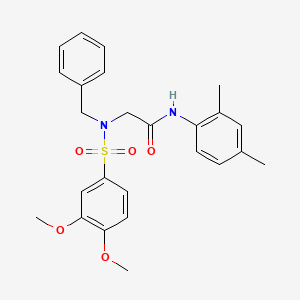molecular formula C25H28N2O5S B3733081 N~2~-benzyl-N~2~-[(3,4-dimethoxyphenyl)sulfonyl]-N~1~-(2,4-dimethylphenyl)glycinamide 