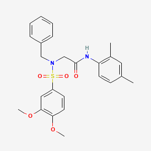 molecular formula C25H28N2O5S B3733081 2-[benzyl-(3,4-dimethoxyphenyl)sulfonylamino]-N-(2,4-dimethylphenyl)acetamide 