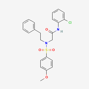 molecular formula C23H23ClN2O4S B3733086 N~1~-(2-chlorophenyl)-N~2~-[(4-methoxyphenyl)sulfonyl]-N~2~-(2-phenylethyl)glycinamide 