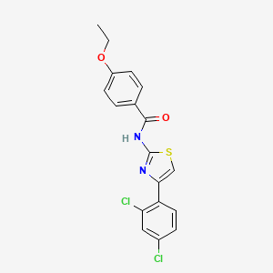 molecular formula C18H14Cl2N2O2S B3733096 N-[4-(2,4-dichlorophenyl)-1,3-thiazol-2-yl]-4-ethoxybenzamide 