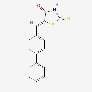 molecular formula C16H11NOS2 B3733103 5-(4-biphenylylmethylene)-2-thioxo-1,3-thiazolidin-4-one 