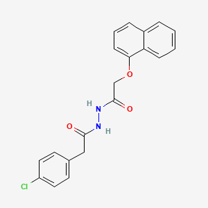 molecular formula C20H17ClN2O3 B3733133 2-(4-chlorophenyl)-N'-[(1-naphthyloxy)acetyl]acetohydrazide CAS No. 5810-77-5
