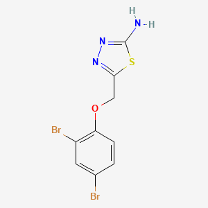 molecular formula C9H7Br2N3OS B3733137 5-[(2,4-dibromophenoxy)methyl]-1,3,4-thiadiazol-2-amine 