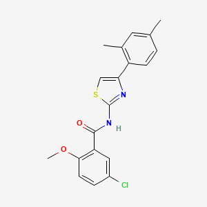 molecular formula C19H17ClN2O2S B3733151 5-chloro-N-[4-(2,4-dimethylphenyl)-1,3-thiazol-2-yl]-2-methoxybenzamide 