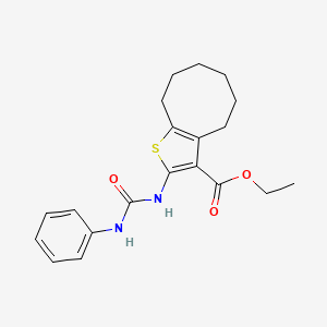 molecular formula C20H24N2O3S B3733153 ethyl 2-[(anilinocarbonyl)amino]-4,5,6,7,8,9-hexahydrocycloocta[b]thiophene-3-carboxylate 