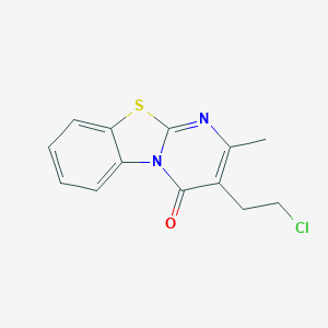 molecular formula C13H11ClN2OS B373316 3-(2-chloroethyl)-2-methyl-4H-pyrimido[2,1-b][1,3]benzothiazol-4-one 