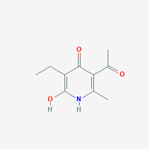 molecular formula C10H13NO3 B373318 5-acetyl-3-ethyl-2-hydroxy-6-methyl-1H-pyridin-4-one 