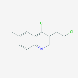 molecular formula C12H11Cl2N B373320 4-Chloro-3-(2-chloroethyl)-6-methylquinoline 