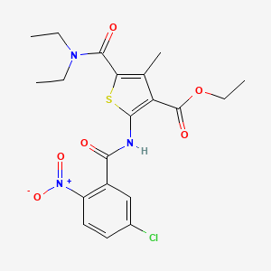 molecular formula C20H22ClN3O6S B3733213 ethyl 2-[(5-chloro-2-nitrobenzoyl)amino]-5-[(diethylamino)carbonyl]-4-methyl-3-thiophenecarboxylate 