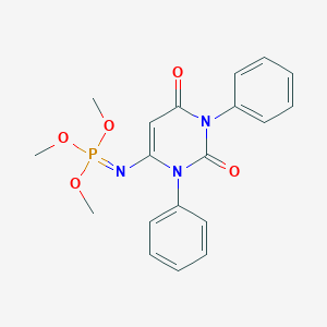 molecular formula C19H20N3O5P B373322 Trimethyl 2,6-dioxo-1,3-diphenyl-1,2,3,6-tetrahydro-4-pyrimidinylimidophosphate 