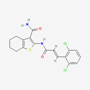 2-{[3-(2,6-dichlorophenyl)acryloyl]amino}-4,5,6,7-tetrahydro-1-benzothiophene-3-carboxamide