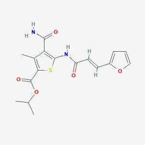 isopropyl 4-(aminocarbonyl)-5-{[3-(2-furyl)acryloyl]amino}-3-methyl-2-thiophenecarboxylate