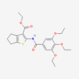 molecular formula C23H29NO6S B3733234 ethyl 2-[(3,4,5-triethoxybenzoyl)amino]-5,6-dihydro-4H-cyclopenta[b]thiophene-3-carboxylate 