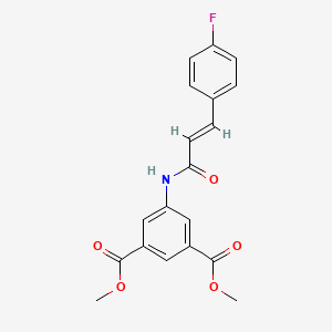 molecular formula C19H16FNO5 B3733250 dimethyl 5-{[3-(4-fluorophenyl)acryloyl]amino}isophthalate 