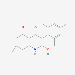 molecular formula C20H23NO3 B373328 2-hydroxy-7,7-dimethyl-3-(2,4,6-trimethylphenyl)-6,8-dihydro-1H-quinoline-4,5-dione 