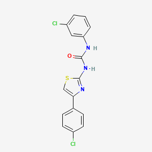 molecular formula C16H11Cl2N3OS B3733287 N-(3-chlorophenyl)-N'-[4-(4-chlorophenyl)-1,3-thiazol-2-yl]urea 