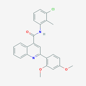molecular formula C25H21ClN2O3 B3733293 N-(3-chloro-2-methylphenyl)-2-(2,4-dimethoxyphenyl)-4-quinolinecarboxamide 