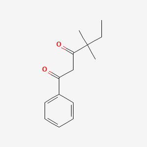 molecular formula C14H18O2 B3733295 4,4-dimethyl-1-phenyl-1,3-hexanedione 