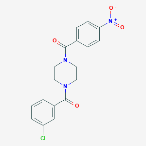 molecular formula C18H16ClN3O4 B3733302 1-(3-chlorobenzoyl)-4-(4-nitrobenzoyl)piperazine 
