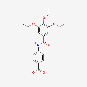 molecular formula C21H25NO6 B3733316 methyl 4-[(3,4,5-triethoxybenzoyl)amino]benzoate 