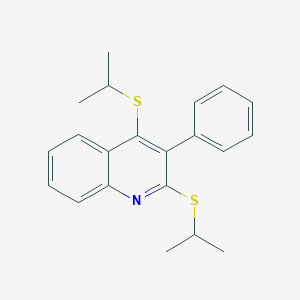 molecular formula C21H23NS2 B373332 2,4-Bis(isopropylsulfanyl)-3-phenylquinoline 