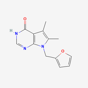 molecular formula C13H13N3O2 B3733327 7-(2-furylmethyl)-5,6-dimethyl-3,7-dihydro-4H-pyrrolo[2,3-d]pyrimidin-4-one CAS No. 103026-13-7