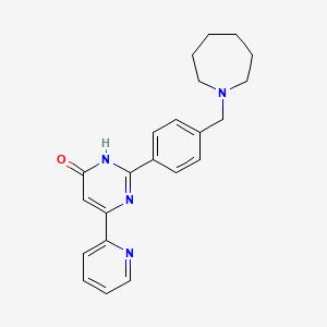 molecular formula C22H24N4O B3733343 2-[4-(1-azepanylmethyl)phenyl]-6-(2-pyridinyl)-4(3H)-pyrimidinone 