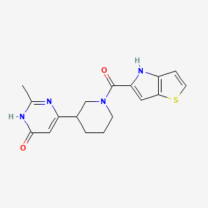molecular formula C17H18N4O2S B3733346 2-methyl-6-[1-(4H-thieno[3,2-b]pyrrol-5-ylcarbonyl)piperidin-3-yl]pyrimidin-4(3H)-one 