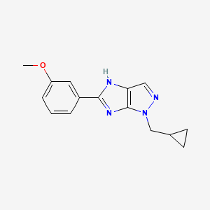molecular formula C15H16N4O B3733350 1-(cyclopropylmethyl)-5-(3-methoxyphenyl)-1,4-dihydroimidazo[4,5-c]pyrazole 