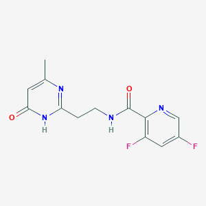 molecular formula C13H12F2N4O2 B3733352 3,5-difluoro-N-[2-(4-hydroxy-6-methyl-2-pyrimidinyl)ethyl]-2-pyridinecarboxamide trifluoroacetate (salt) 