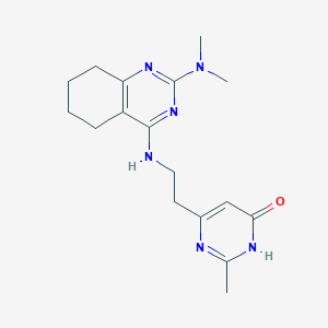 molecular formula C17H24N6O B3733356 6-(2-{[2-(dimethylamino)-5,6,7,8-tetrahydroquinazolin-4-yl]amino}ethyl)-2-methylpyrimidin-4(3H)-one 