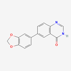 molecular formula C15H10N2O3 B3733357 6-(1,3-benzodioxol-5-yl)-4(3H)-quinazolinone 