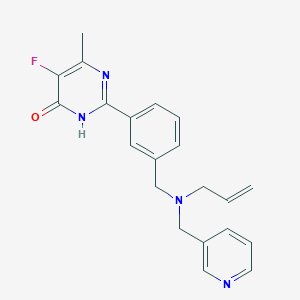 2-(3-{[allyl(pyridin-3-ylmethyl)amino]methyl}phenyl)-5-fluoro-6-methylpyrimidin-4(3H)-one